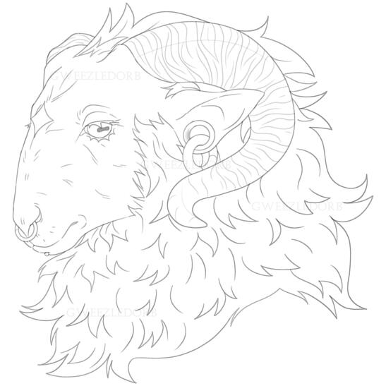 Scrapped fursona headshot